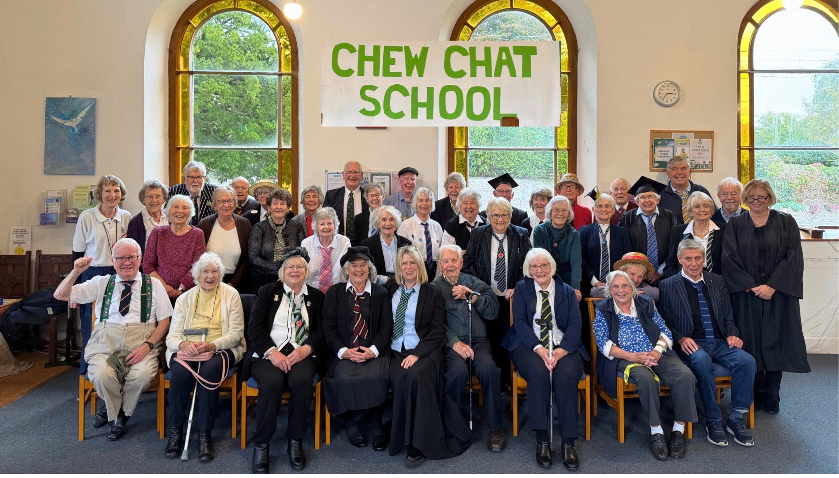 The whole Chew Chat gang dressed up for Chew Chat School day