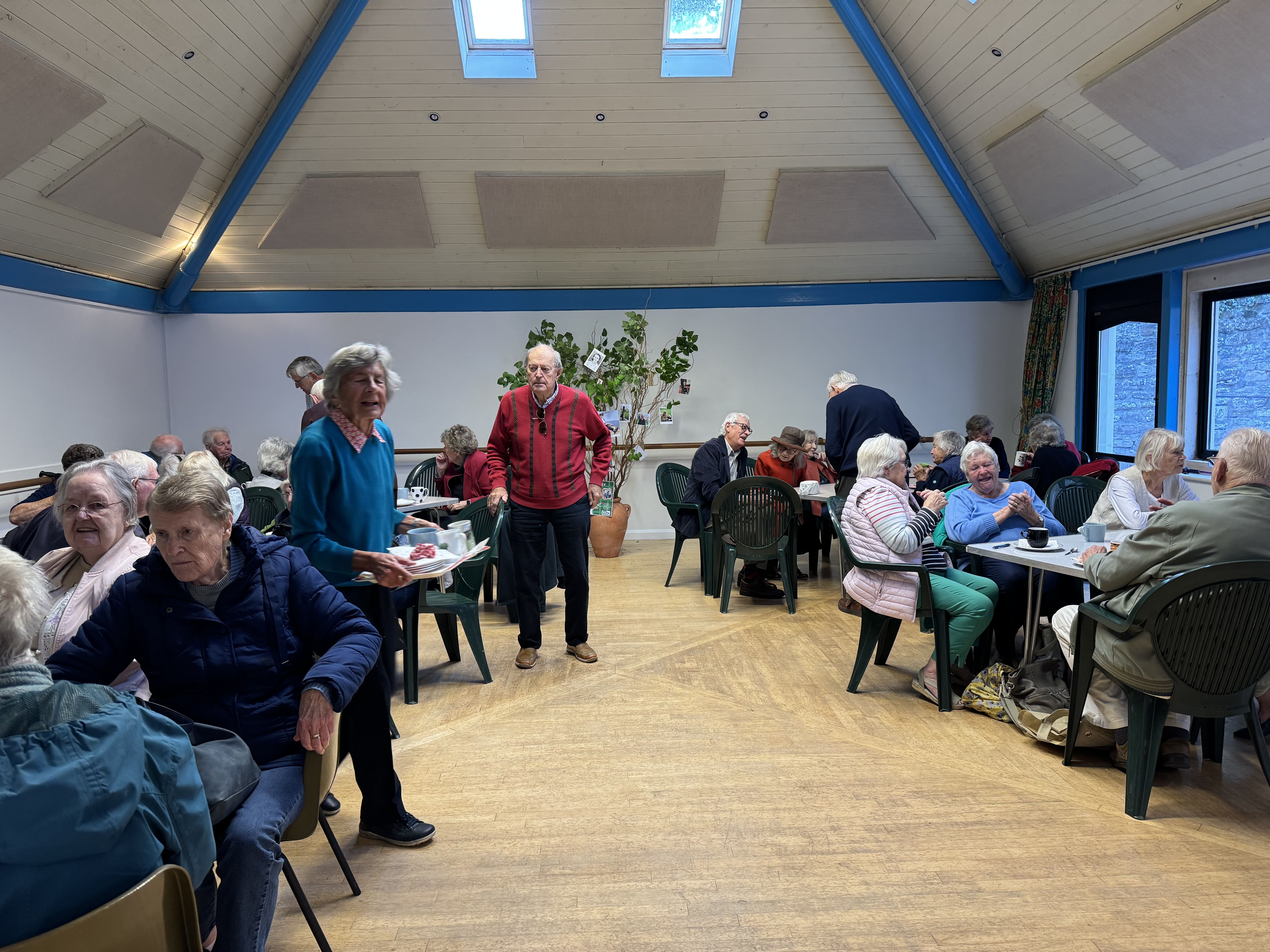 Members enjoying coffee and conversation